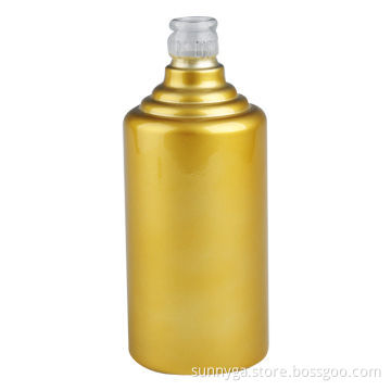 High-quality Bottle with gold spraying of 500mL capacity, machinemade glass bottle